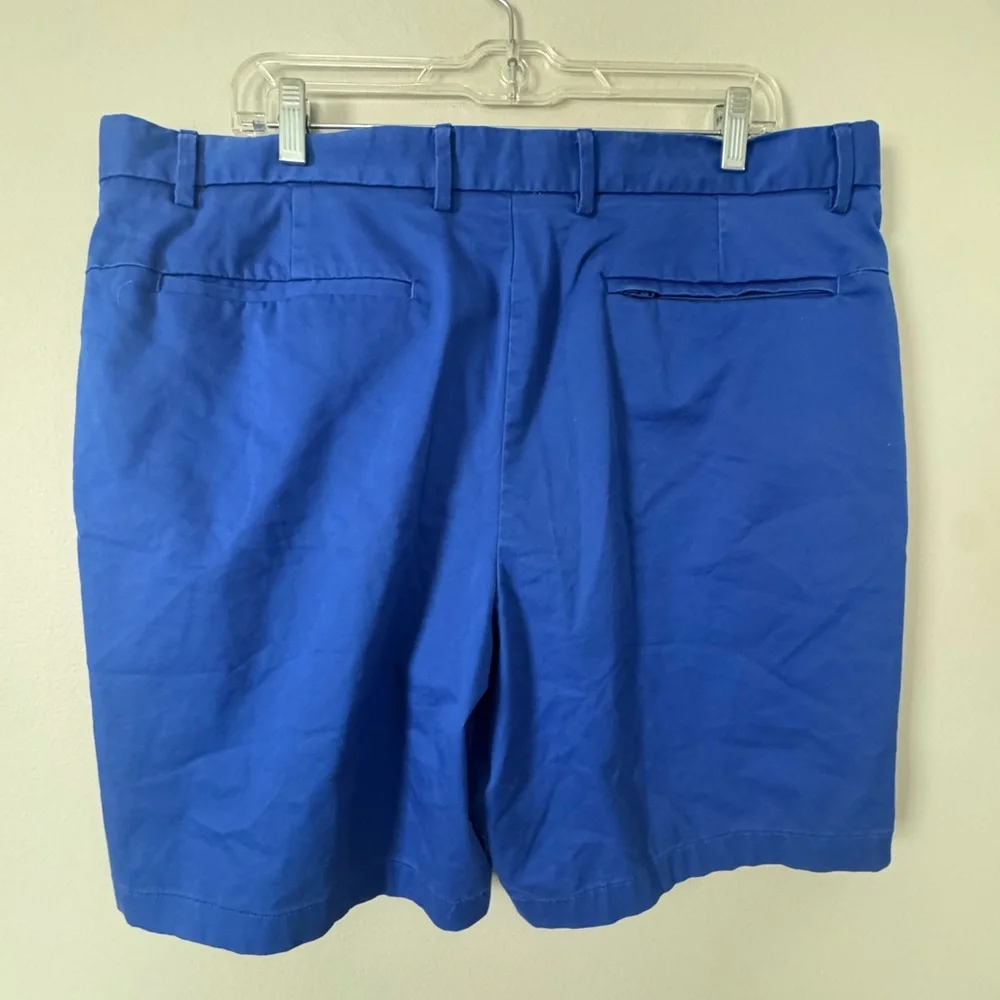 Banana Republic Shorts Mens 38 Aiden Chino Blue Khaki Flat Front